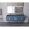 Castello Usa Amazon 72" Wall Mounted Blue Vanity With Gray Top And Brushed Nickel Handles CB-MC-72BLU-BN-2056-GR - alternate 4